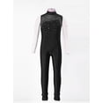 thumbnail image 3 of CHICTRY Girls Sleeveless Figure Skating Costume Ballet Dance Gymnastics Leotard Shiny Rhinestone Jumpsuit Black 12, 3 of 7