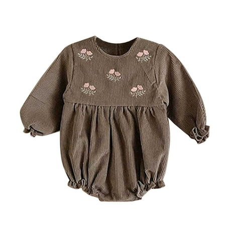 

Baby Girls Boys Solid Ribbed Autumn Long Sleeve Romper Bodysuit Clothes Baby Christmas Outfit Boy
