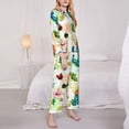 thumbnail image 3 of Balery Floral Vintage Conjunto de Pijama con Estampado para Mujer, Conjunto de Dos Piezas con Manga Larga, Ropa de Dormir Suave con Bolsillos, Pijamas Cómodos-Large, 3 of 7