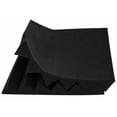thumbnail image 3 of A2S Protection 96 Pack Acoustic Foam Panels 2" X 12" X 12" Soundproofing Studio Foam Wedge Tiles Fireproof - Ideal for Home & Studio Sound Insulation - Density 25Kg/CMB (Black 2" 96pcs), 3 of 9