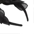 thumbnail image 3 of Lot de 2 bandeaux à nœud en maille noire, tendance et confortables, pour femmes, accessoires pour cheveux, 3 of 4