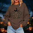 thumbnail image 2 of GYUJNB Womens Hello Fall Leopard Pumpkin Graphic Sweatshirt Crew Neck Oversized Long Sleeve Pullover Fall Thanksgiving Top,M, 2 of 6