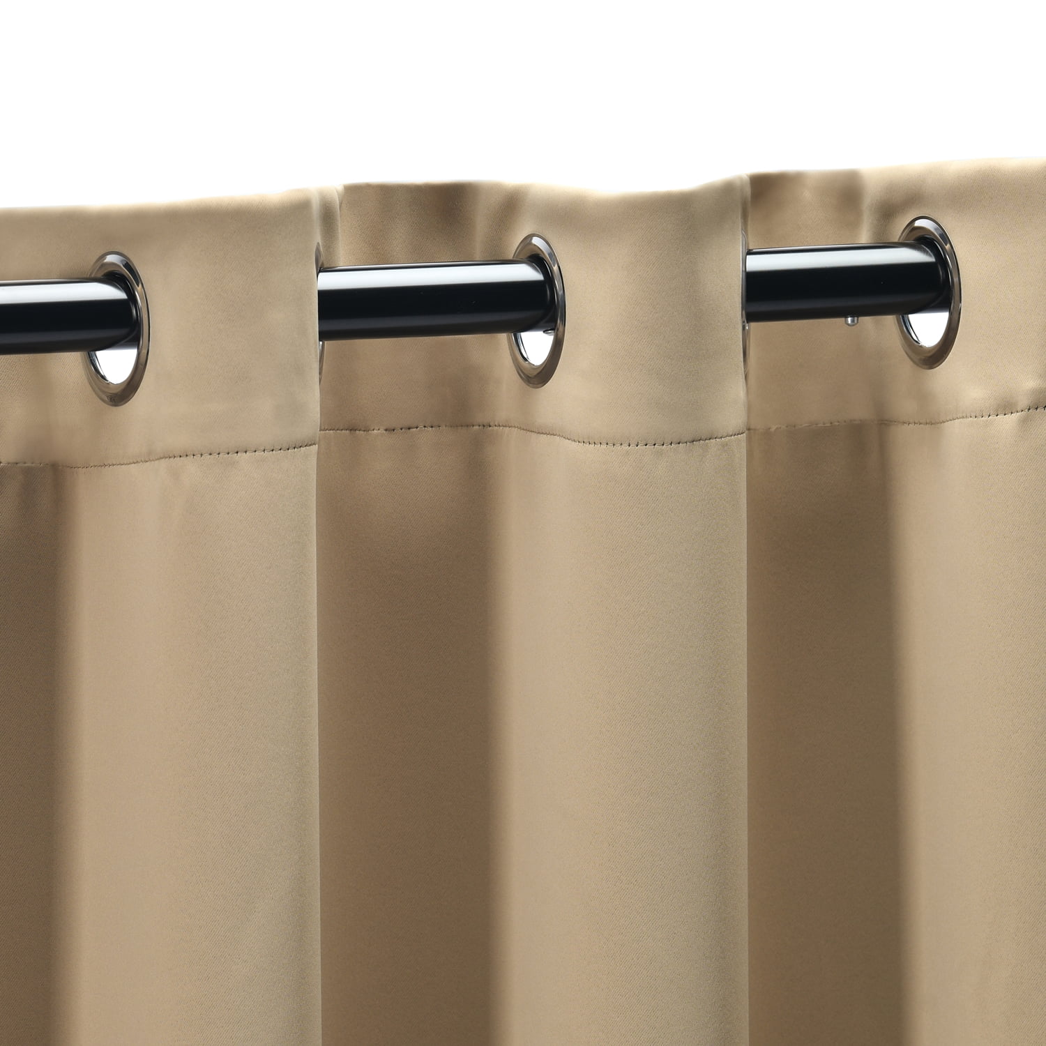 Superior Solid Blackout Curtain Set of 4, 52" x 96", Smoked Ash