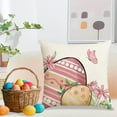 thumbnail image 6 of Easter Cushion Covers 18x18 Clearance Easter Pillow Cover 18X18 Inches Colored Eggs Spring Art Textured Linen Pillow Cover's For Home Sofa Couch Decoration, 6 of 6