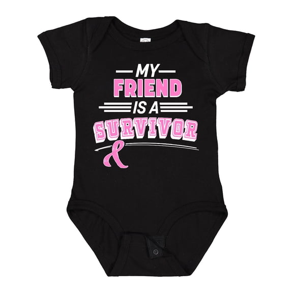 Inktastic My Friend is a Survivor Breast Cancer Awareness Boys or Girls Baby Bodysuit