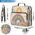 thumbnail image 2 of FORMRS Zipper Binder with Shoulder Strap 2-inch Ring 500 Sheet Capacity File Bag, Beige Rainbow, 2 of 5