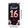 thumbnail image 3 of Yatrandify Marquee Lights Sweet 16 Birthday Milestone Banner Red Balloons Celebration for Birthday Party Indoor Decoration Photo Shoot, 3 of 8