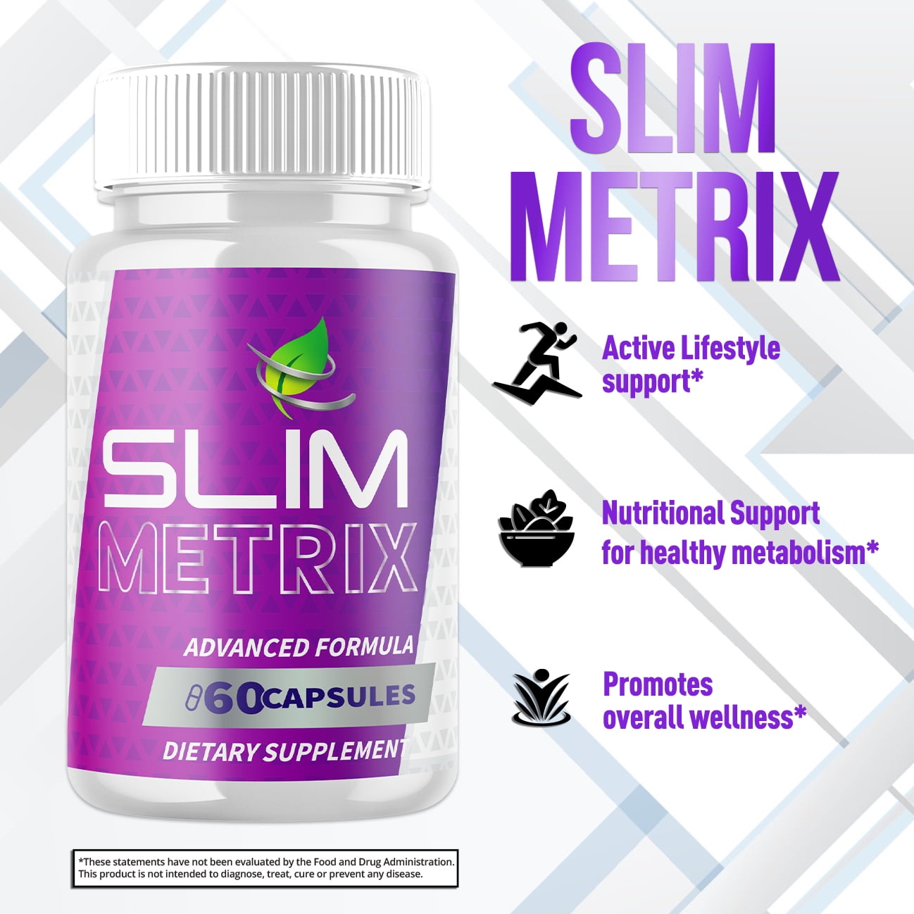 Slim Metrix Advanced Formula Pills Supporting Energy and Healthy Lifestyle SlimMetrix 300 Capsules