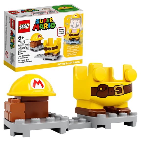 LEGO Super Mario Builder Mario Power-Up Pack 71373 Building Toy Outfit Expansion for Kids (10 Pieces)