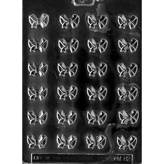 Grandmama's Goodies M082 Bite Size Bow Chocolate Candy Soap Mold with Exclusive Molding Instructions