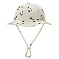 thumbnail image 6 of Cenuakty Baby Summer Bucket Hat, Sun Protection Infant Wide Brim Fisherman Hat with Chin Strap, 6 of 9