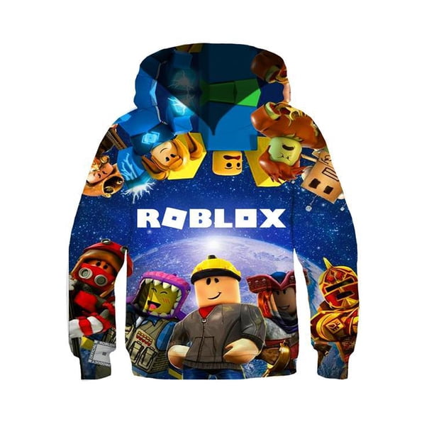 Roblox3D-Jersey con estampado Digital para niños, suéter holgado con capucha, a la moda, para estudiantes de primaria y secundaria, novedad