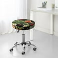 thumbnail image 7 of Honeii Watercolor Tropical Flowers Bar Stool Covers – Perfect Fit for 12" to 14" Round Stools, Crease-Resistant, Stretchy, Washable & Dustproof Seat Slipcovers-14 inch, 7 of 7