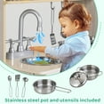 thumbnail image 4 of Pirecart Pretend Play Kitchen Wooden Toy Kitchen Playset with Ice Maker, Microwave, Sink, Oven and Cookware Accessories, Pretend Play Toy Set for Girls and Boys Age 3+, Beige, 4 of 7