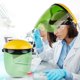 thumbnail image 4 of Protector facial de soldadura con soporte para cabezal de PC, resistente a altas temperaturas, a prueba de rayos ultravioleta (verde), 4 of 8