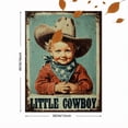thumbnail image 3 of Qisvanset Little Cowboy Man Cave Canvas Wall Art 15.75x11.81 Inches, 3 of 8