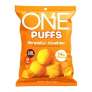 ONE Shreddin' Cheddar Flavored Protein Puff Snack, 14g Protein, 1.05 oz