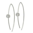thumbnail image 2 of FB Jewels Stainless Steel Polished CZ Threader Earrings, 2 of 3