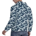 thumbnail image 6 of Rateoe A Japanese Great Wave Pattern Mens Hoodie, Pullover Hooded Sweatshirt, Kangaroo Pocket Hoodie Ideal for Daily Wear, Travel and Home-XX-Large, 6 of 7