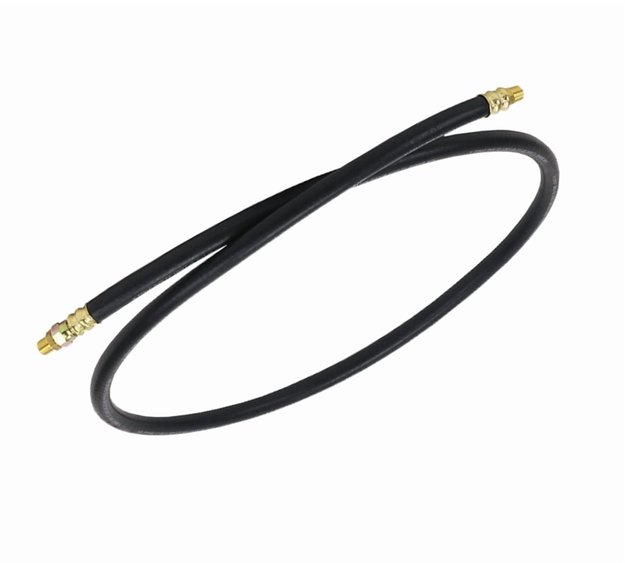 Air Brake Hose Assembly 84" x 3/8"-18 for Semi Trucks | 1/2" ID 3/8" NPT 225 PSI 1 Fixed 1 Swivel DOT FMVSS106 SAE J1402 | Replaces 16384 148084 18184 452184 E-8582-84 HE0884 JH0884