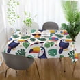 thumbnail image 3 of Yayeee Tablecloths 60" x 60" Rectangle Wrinkle Resistant Party Table Cover, Vibrant Toucans Pattern, 3 of 8