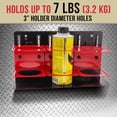 thumbnail image 4 of TCP Global Magnetic Can, Bottle and Cup Holder - Holds 3 Aerosol Spray Cans, Paint, Lubricant, Polish Bottles, Drinks - Adjustable Storage Tray Height - Attach to Wall, Toolbox Cabinet Workshop Garage, 4 of 5