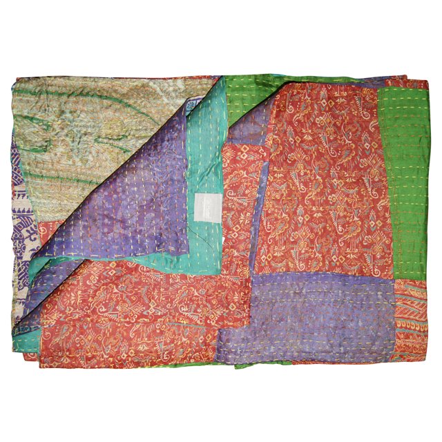 Taj Hotel Kantha Silk Blend Throw | 50"x70" | B