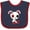 Navy and Red, variant on Inktastic Goth Bunny Boys or Girls Baby Bib