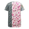 thumbnail image 5 of Fiudx Camisas de Mujer Blusa Superior de Camiseta de Manga Corta con Cuello En V Estampada Informal de Moda para Mujer, 5 of 5