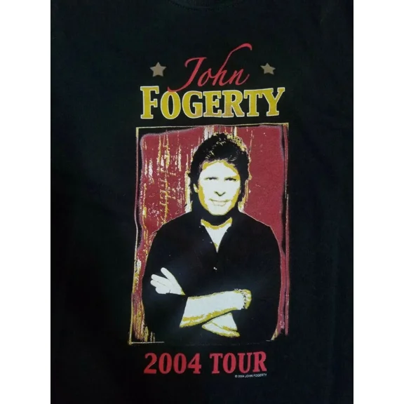 2004 JOHN FOGERTY TOUR T-Shirt Classic Black Unisex S-234XL