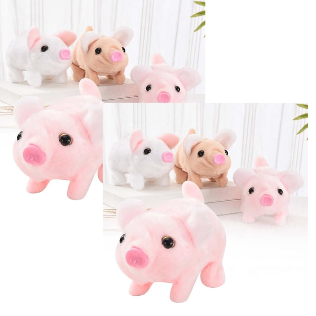 2Pack Pig Toy Interactive Walking Talking Tail Wagging Electronic Pet With Moving Nose Battery Not Included Electric plush toys