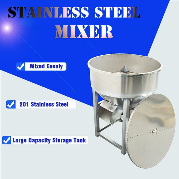 110LBS Feed Mixer Granular Food Machine Stainless Steel Commercial 110V