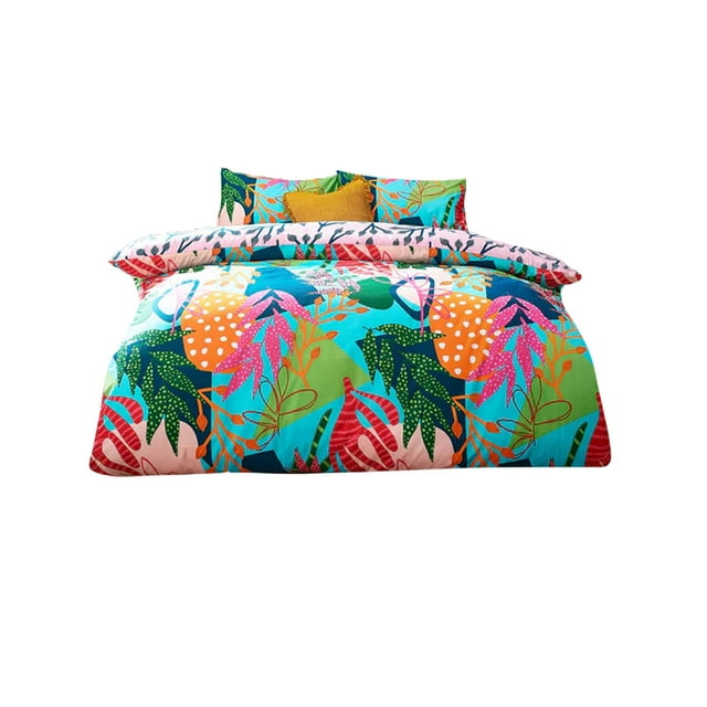 Furn Ensemble de Housse de Couette Coralina à Feuilles de Palmier