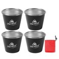 thumbnail image 1 of BBQ Pequeña Té Milk Drink Tazas 4 PCS 50 Ml Acero Inoxidable para Pescar Senderismo, 1 of 9