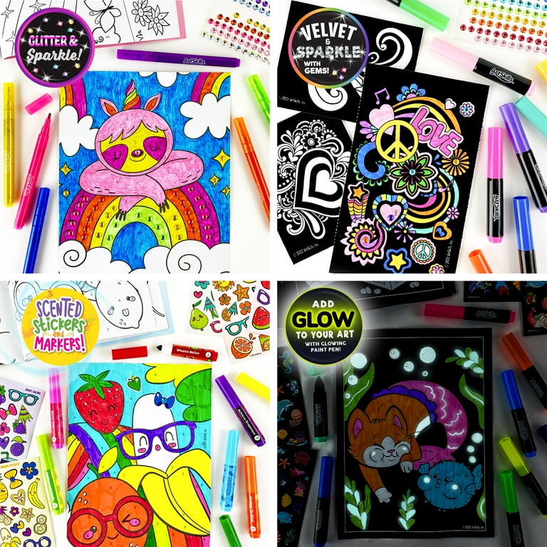ArtSkills Neon Glow-in-the-Dark Coloring Book for Kids, Under the Sea 