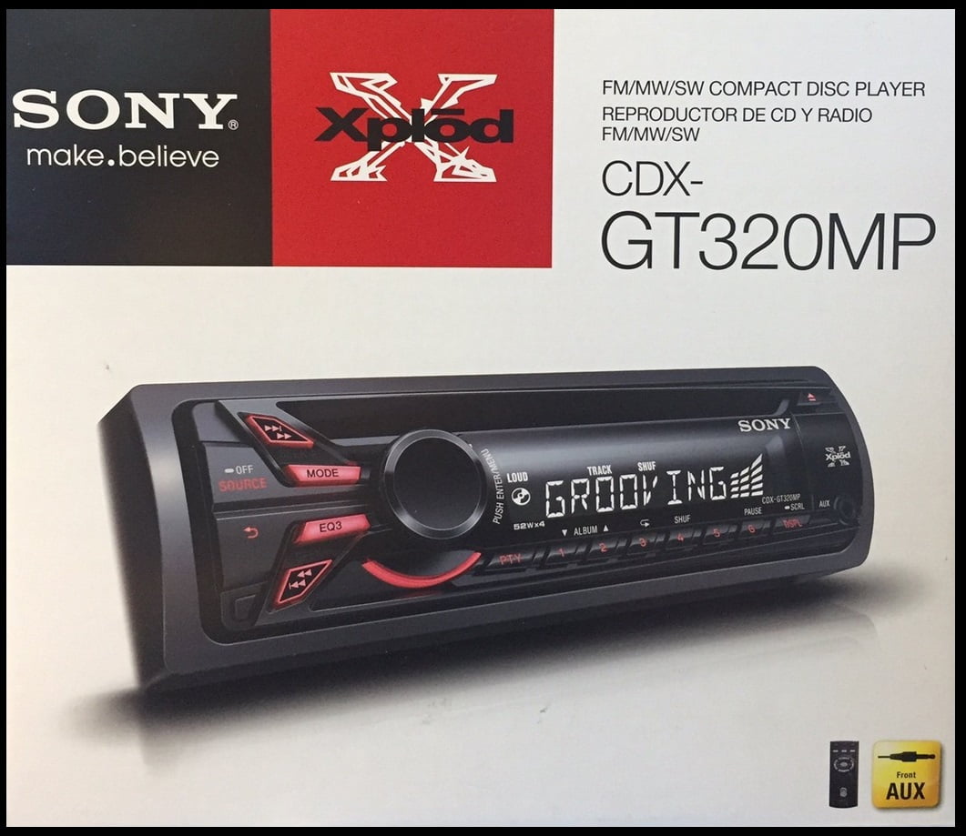 SONY CDX-GT320MP CAR AUDIO AM FM MP3 CD RADIO STEREO W/ AUX INPUT 