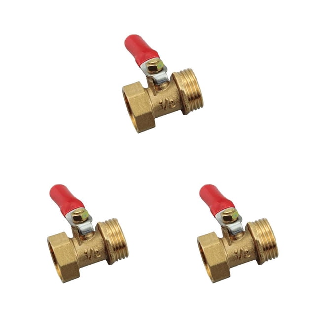 Advancent Válvula de bola de latón, interruptor de conector de manguera, flujo de agua hermético a prueba de fugas Type7 NO7
