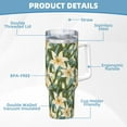 thumbnail image 5 of Vsdgher Lilies Flowers Pattern 40 oz Tumbler with Handle and Straw Lid | Insulated Cup Reusable Stainless Steel Water Bottle Travel Mug | Gifts for Women Men Him Her, 5 of 8