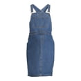 thumbnail image 4 of Time and Tru Maternity Women's Denim Pinafore Dress, 4 of 6