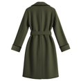 thumbnail image 5 of Long Blend Coat With Belt Warm Winter Trench Overcoat For Ladies Fashion Double Lapel Outerwear Jacket winter clothing for women, 5 of 5