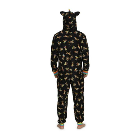 MJC Men's Rainbow Unicorn Fleece Onesie Union Suit Pajama ...