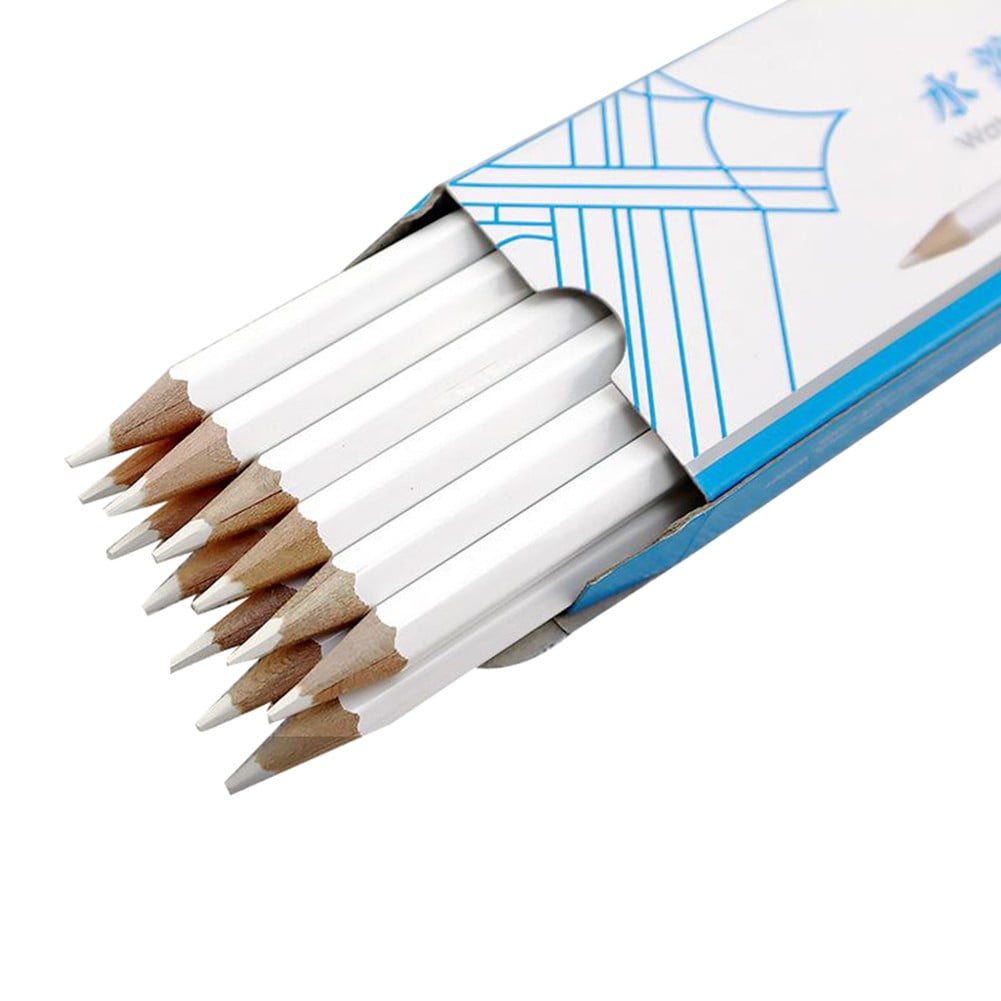 Eujgoov 12 Pcs Tailor's Chalk Pens White Marking Pencil Water Soluble White  Core Pencils Clothing Cutting Wood-cased Pencil