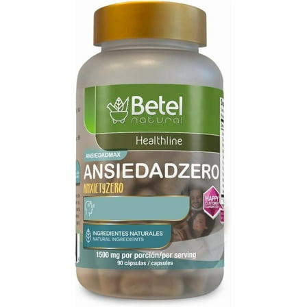 Betel Natural Healthline Ansied Zero– Herbal Supplement for Relaxation & Wellbeing, 1500 mg, 90 Capsules