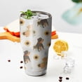 thumbnail image 3 of 30oz Dogs with Sunflowers Tumblers Stainless Steel Tumbler with Lid and Straw,Vacuum Insulated Double Wall Travel Tumbler Cups Mug with Cleaning Brush for Coffee,Tea, 3 of 7