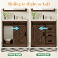 thumbnail image 4 of VanAcc 31" Farmhouse Sliding Barn Door Bathroom Vanity with Sink Combo, Bathroom Cabinet with Drawers & Metal Handles, Freestanding,Reclaimed Barnwood, 4 of 10