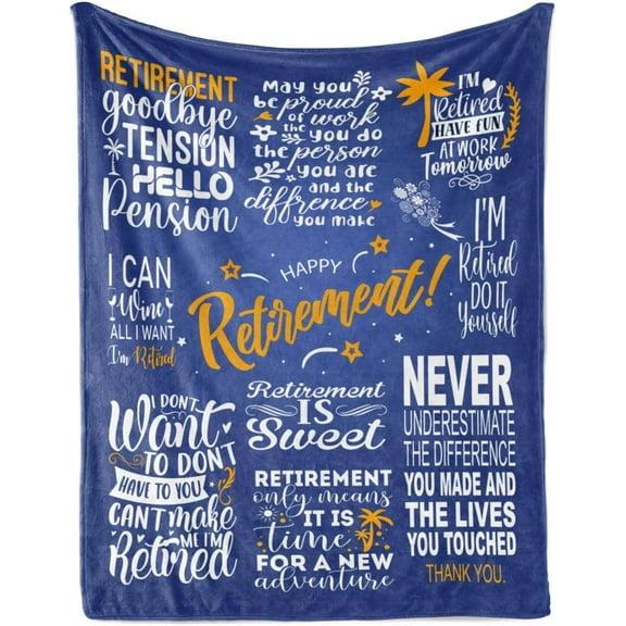 Retirement Gifts for Women, Retirement Gifts for Men, Retirement Gifts, Retirement Gifts for Women 2024 Coworkers Colleague Senior Gifts for Retired Blanket 50" × 60"