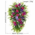 thumbnail image 3 of Rvasteizo Home Party Decor, Artificial Flowers for Outdoors, Spring Purple Wreath Colorful Spring and Summer Wreath Home Decoration, 3 of 5