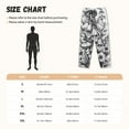thumbnail image 3 of Fotbe Monochrome Botanical Illustration Pantalones de Pijama para Mujer, Pantalones de Dormir, Pantalones Pj con Cordón y Bolsillos-XX-Large, 3 of 6