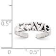 thumbnail image 3 of Sterling Silver Antiqued Love Toe Ring Made In Thailand qr6049, 3 of 5