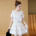 thumbnail image 5 of Honeeladyy Women Fashion Summer Short Sleeves Lady Casual Print Hollowing Out Dress Women's exquisite dresses, 5 of 7